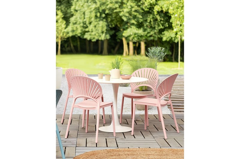 Casarano Spisestol Utendørs - Rosa - Hagemøbler - Balkong - Balkongmøbler - Balkongstoler