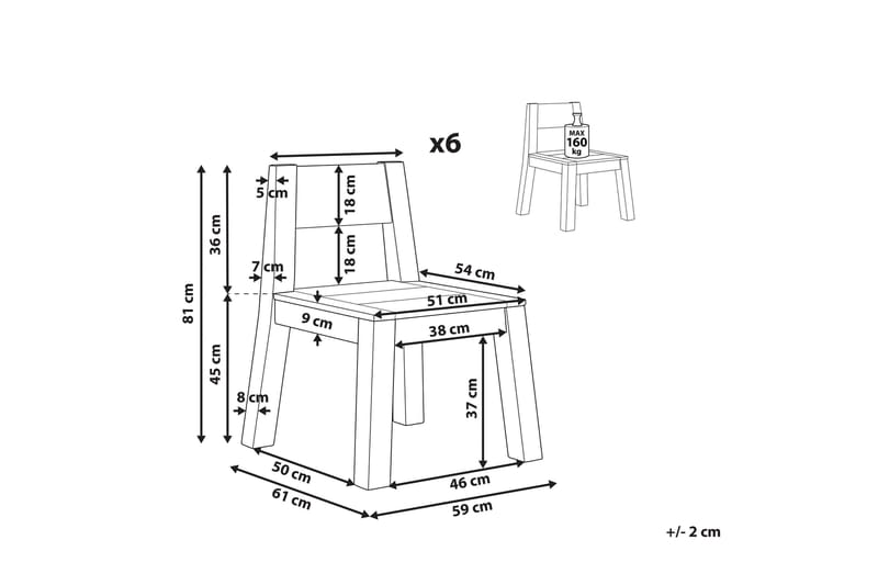 Coteto Spisestol Utendørs - Lysebrun - Hagemøbler - Balkong - Balkongmøbler - Balkongstoler