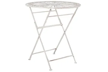 Dursley Cafébord 45 cm Rund - Hvit - Hagemøbler - Balkong - Balkongmøbler - Balkongbord