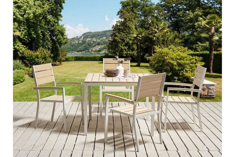 Edmundston Lenestol - Beige/Hvit - Hagemøbler - Balkong - Balkongmøbler - Balkongstoler