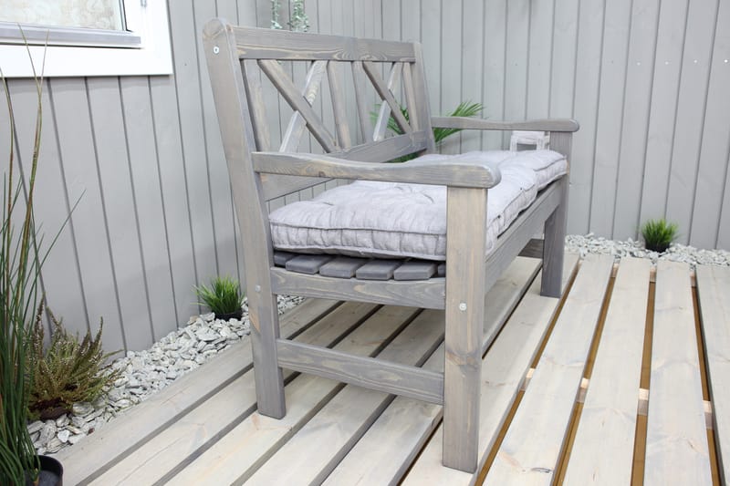 Europe Utesofa 2-seter - Grå - Hagemøbler - Utesofa - Benker