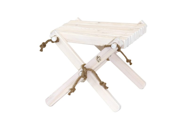 Fotpall Hillerstorp Lilli Furu lasert hvit - Furu lasert hvit - Hagemøbler - Balkong - Balkongmøbler - Balkongstoler