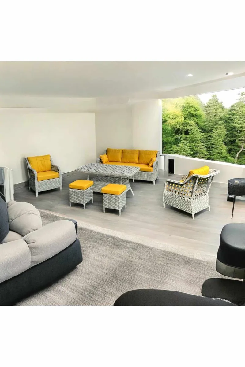 Hage-loungesett Atelier Del Sofa Rondi (175 x 78 x 60 cm) Gul grå, undefined