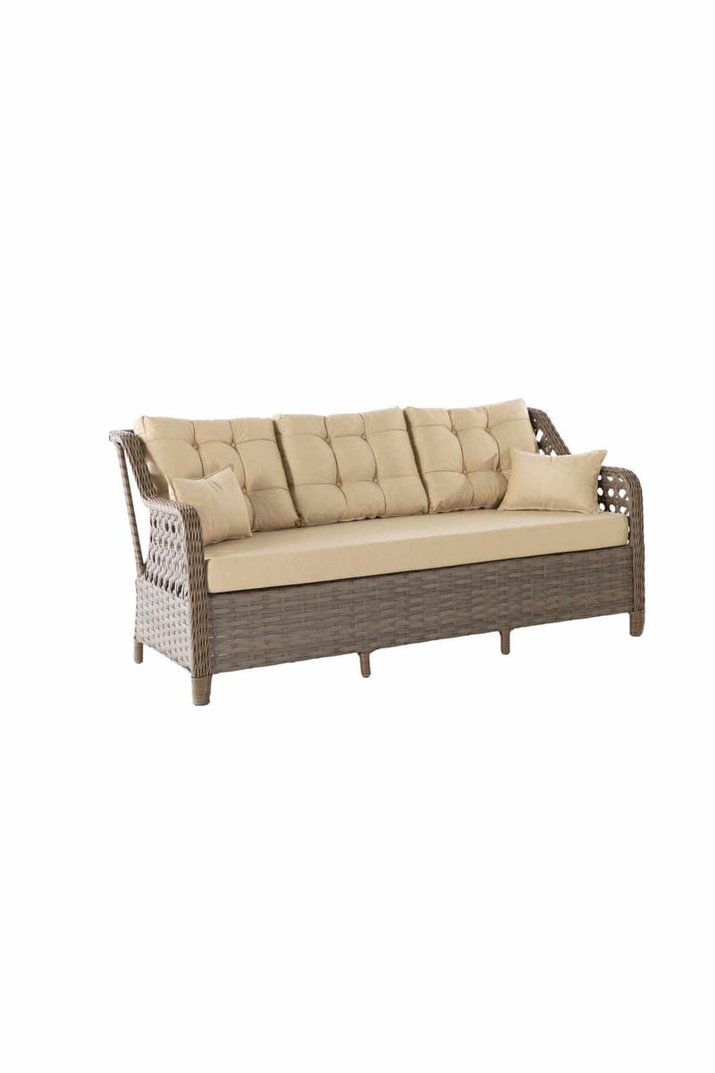 Hage-loungesett Atelier Del Sofa Rondi (175 x 78 x 60 cm) Krembrun - Hagemøbler - Balkong - Balkongmøbler - Balkonggrupper