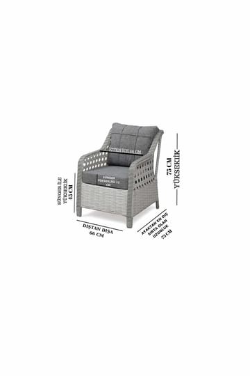 Hage-loungesett Atelier Del Sofa Rondi (175 x 78 x 60 cm) Krembrun - Hagemøbler - Balkong - Balkongmøbler - Balkonggrupper
