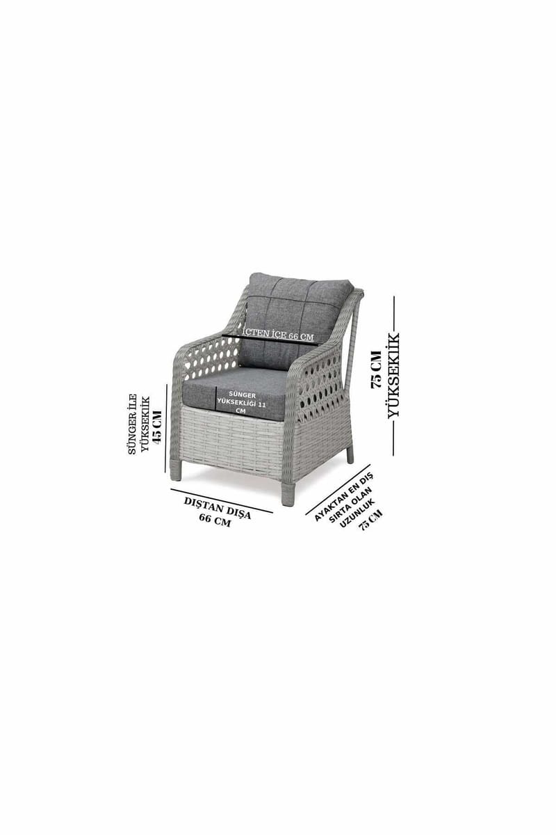 Hage-loungesett Atelier Del Sofa Rondi (175 x 78 x 60 cm) Krembrun - Hagemøbler - Balkong - Balkongmøbler - Balkonggrupper