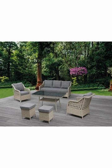 Hage-loungesett Atelier Del Sofa Rondi (175 x 78 x 60 cm) Mørk grå honning - Mørkegrå, honning - Hagemøbler - Balkong - Balkongmøbler - Balkonggrupper