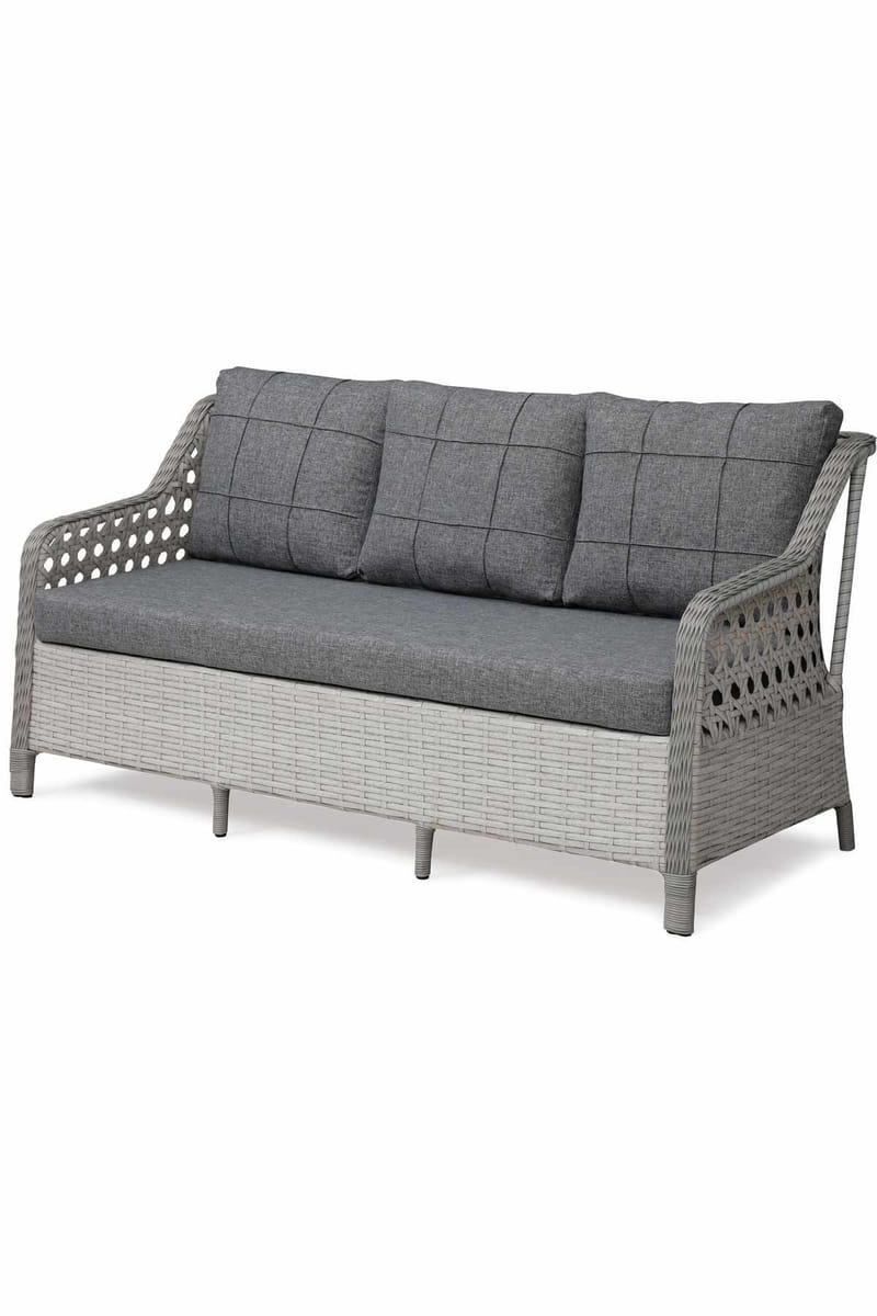 Hage-loungesett Atelier Del Sofa Rondi (175 x 78 x 60 cm) Mørk grå lys grå - Mørkegrå lysegrå - Hagemøbler - Balkong - Balkongmøbler - Balkonggrupper