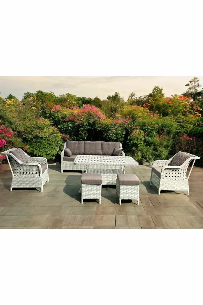 Hage-loungesett Atelier Del Sofa Rondi (175 x 78 x 60 cm) Melkebrun, Melkebrun