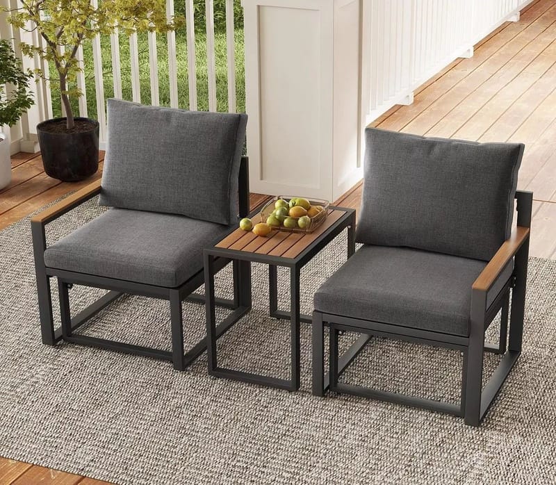 Hage-loungesett Hanah Home Multilounge (64 x 68 x 64 cm) Grå - Grå - Hagemøbler - Balkong - Balkongmøbler - Balkonggrupper