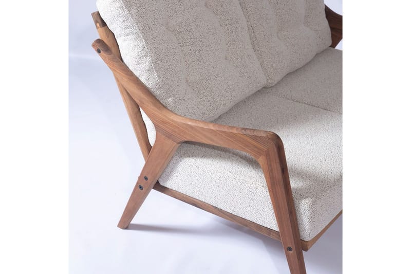 Hagebord- og stolsett (4 deler) Virella01 Krem - Cremehvit - Hagemøbler - Balkong - Balkongmøbler - Balkonggrupper