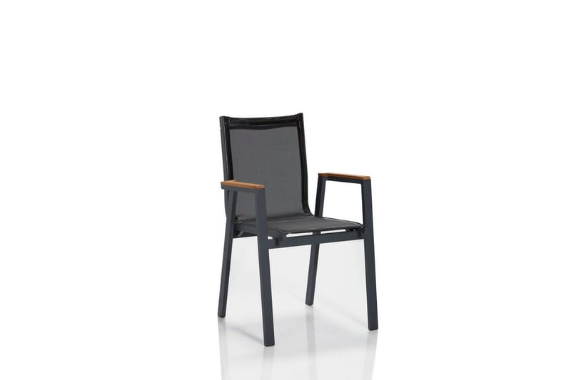 Hagebord- og stolsett (5 deler) Belorhaven Grå / Svart - Svart/Grå - Hagemøbler - Hagegruppe - Spisegrupper hage