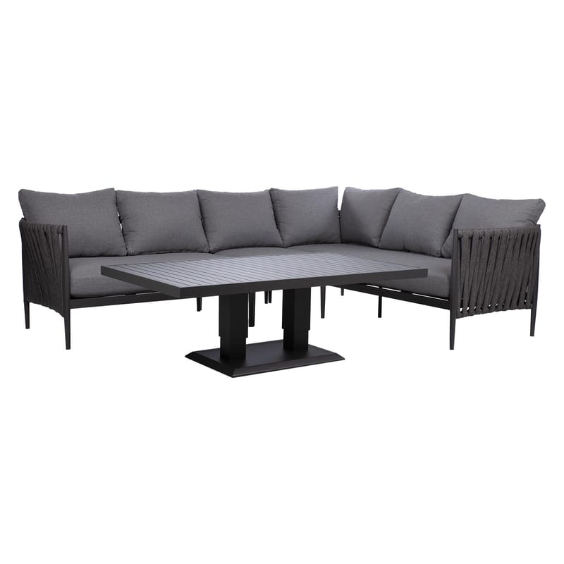 Hagemøbelsett Ängros hjørnesofa og bord - grå - Hagemøbler - Balkong - Balkongmøbler - Balkonggrupper