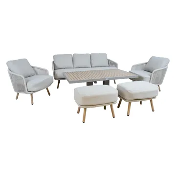 Hagemøbelsett Bränor 6 deler - beige - Hagemøbler - Balkong - Balkongmøbler - Balkonggrupper