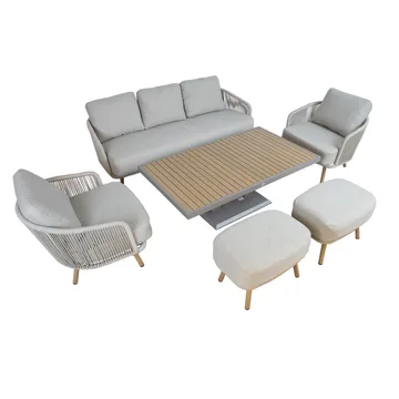 Hagemøbelsett Bränor 6 deler - beige - Hagemøbler - Balkong - Balkongmøbler - Balkonggrupper