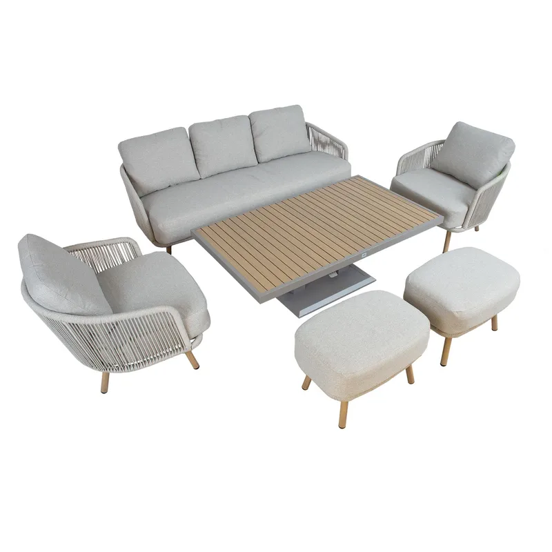 Hagemøbelsett Bränor 6 deler - beige - Hagemøbler - Balkong - Balkongmøbler - Balkonggrupper