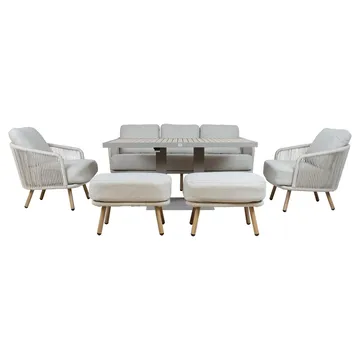 Hagemøbelsett Bränor 6 deler - beige - Hagemøbler - Balkong - Balkongmøbler - Balkonggrupper