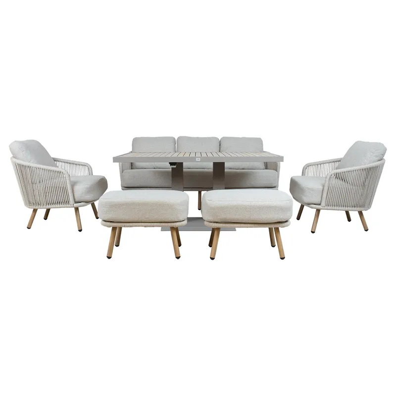 Hagemøbelsett Bränor 6 deler - beige - Hagemøbler - Balkong - Balkongmøbler - Balkonggrupper