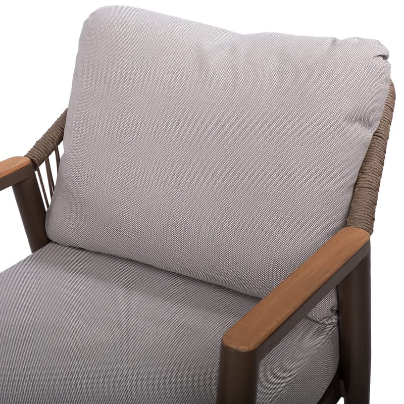 Hagemøbelsett HOME4YOU Delia bord, sofa og 2 stoler - Beige - Hagemøbler - Balkong - Balkongmøbler - Balkonggrupper