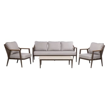 Hagemøbelsett HOME4YOU Delia bord, sofa og 2 stoler - Beige - Hagemøbler - Balkong - Balkongmøbler - Balkonggrupper
