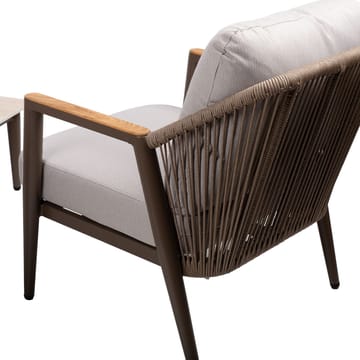 Hagemøbelsett HOME4YOU Delia bord, sofa og 2 stoler - Beige - Hagemøbler - Balkong - Balkongmøbler - Balkonggrupper