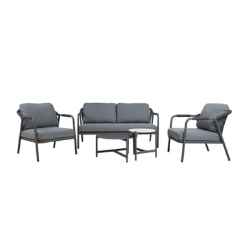 Hagemøbelsett HOME4YOU Kassel 2 bord, sofa og 2 stoler - Grå - Hagemøbler - Balkong - Balkongmøbler - Balkonggrupper