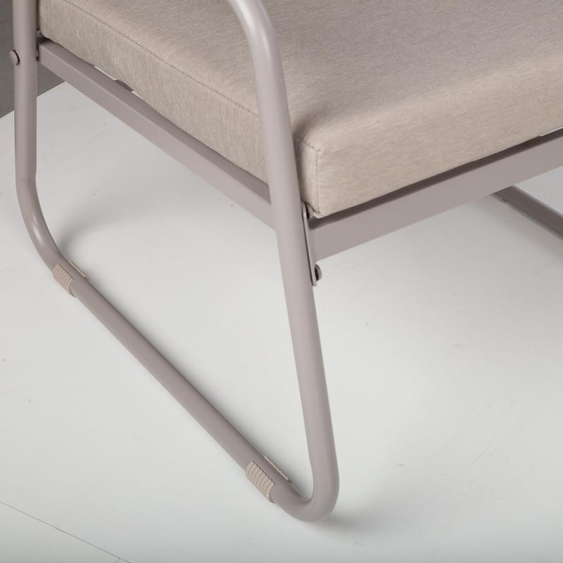 Hagemøbelsett HOME4YOU Macos bord, sofa og 2 stoler Beige - Beige - Hagemøbler - Balkong - Balkongmøbler - Balkonggrupper