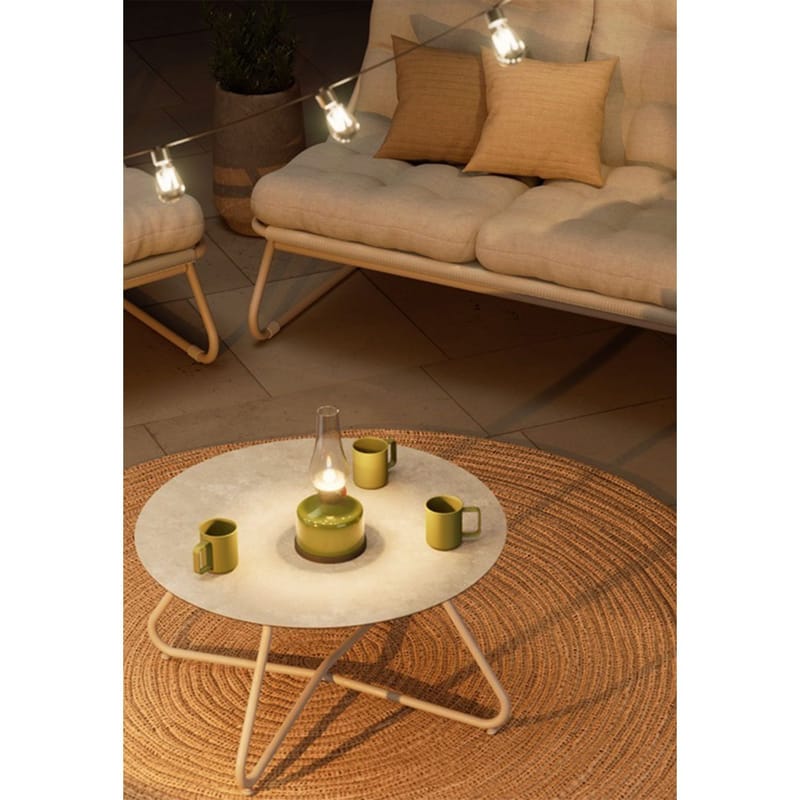 Hagemøbelsett HOME4YOU Samba bord, sofa og 2 stoler lysegrå - lys grå - Hagemøbler - Balkong - Balkongmøbler - Balkonggrupper