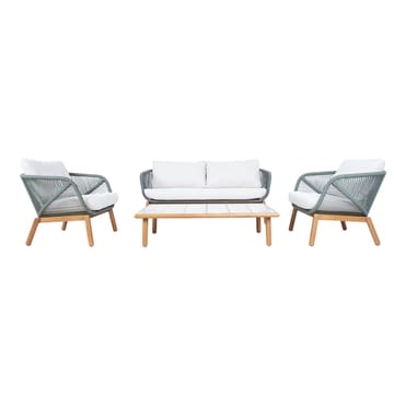 Hagemøbelsett HOME4YOU Tuxedo bord, sofa og 2 stoler - Grønn - Hagemøbler - Balkong - Balkongmøbler - Balkonggrupper