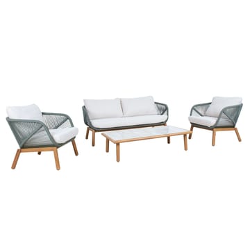 Hagemøbelsett HOME4YOU Tuxedo bord, sofa og 2 stoler - Grønn - Hagemøbler - Balkong - Balkongmøbler - Balkonggrupper