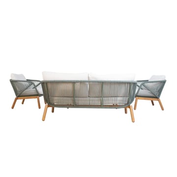 Hagemøbelsett HOME4YOU Tuxedo bord, sofa og 2 stoler - Grønn - Hagemøbler - Balkong - Balkongmøbler - Balkonggrupper