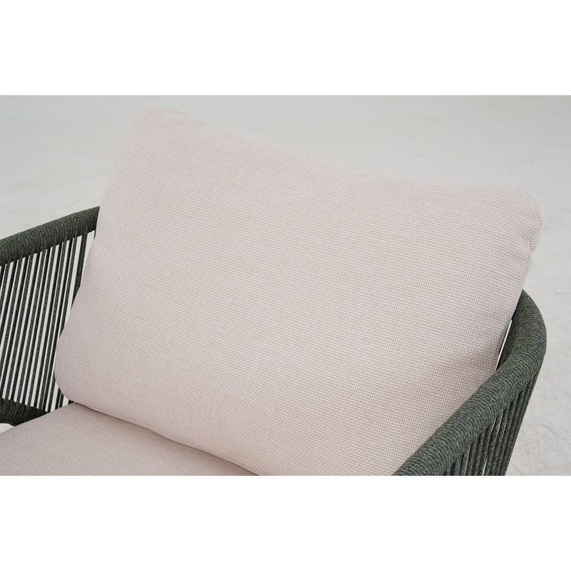 Hagemøbelsett HOME4YOU Tuxedo bord, sofa og 2 stoler - Grønn - Hagemøbler - Balkong - Balkongmøbler - Balkonggrupper