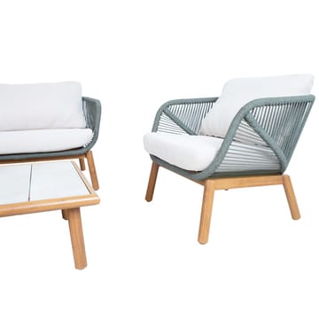 Hagemøbelsett HOME4YOU Tuxedo bord, sofa og 2 stoler - Grønn - Hagemøbler - Balkong - Balkongmøbler - Balkonggrupper