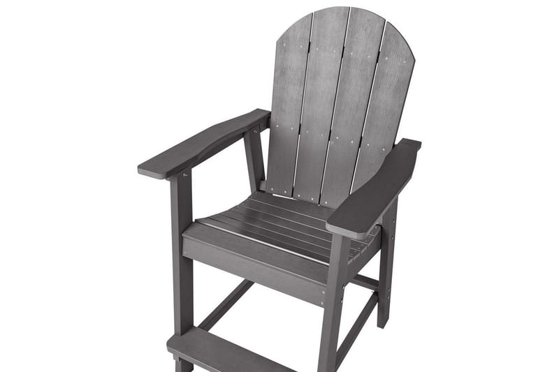 Hagestol Adirondack - Grå, 58x71x124 cm - Hagemøbler - Balkong - Balkongmøbler - Balkongstoler