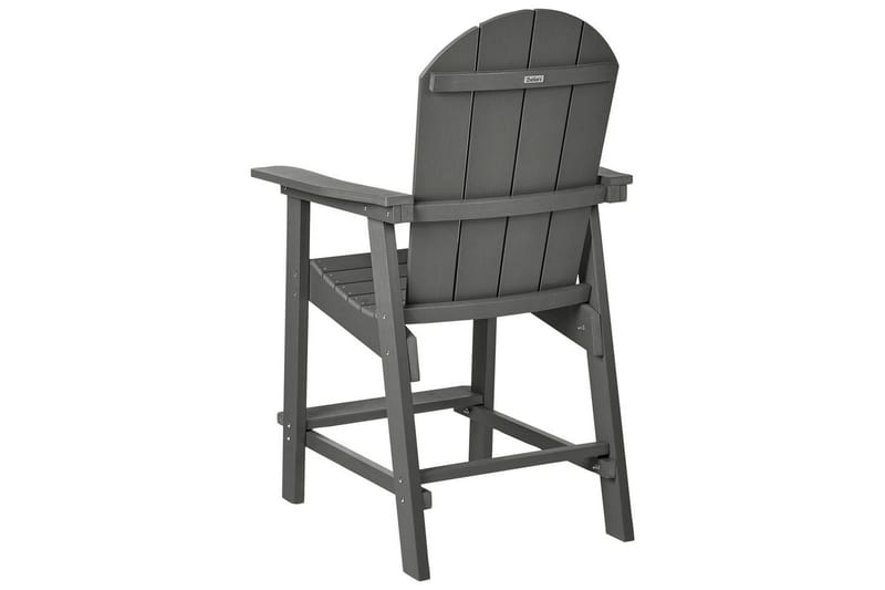 Hagestol Adirondack - Grå, 58x71x124 cm - Hagemøbler - Balkong - Balkongmøbler - Balkongstoler