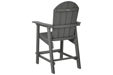 Hagestol Adirondack - Grå, 58x71x124 cm - Hagemøbler - Balkong - Balkongmøbler - Balkongstoler