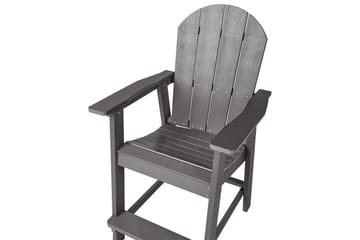 Hagestol Adirondack - Grå, 58x71x124 cm - Hagemøbler - Balkong - Balkongmøbler - Balkongstoler