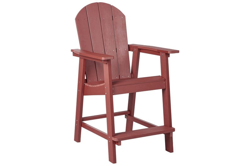 Hagestol Adirondack - Rød, 58x71x124 cm - Hagemøbler - Balkong - Balkongmøbler - Balkongstoler
