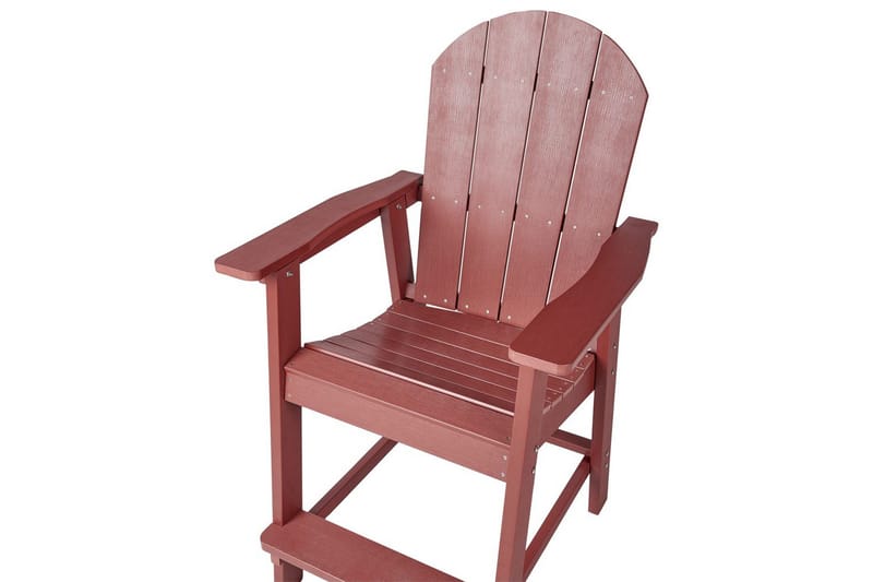 Hagestol Adirondack - Rød, 58x71x124 cm - Hagemøbler - Balkong - Balkongmøbler - Balkongstoler