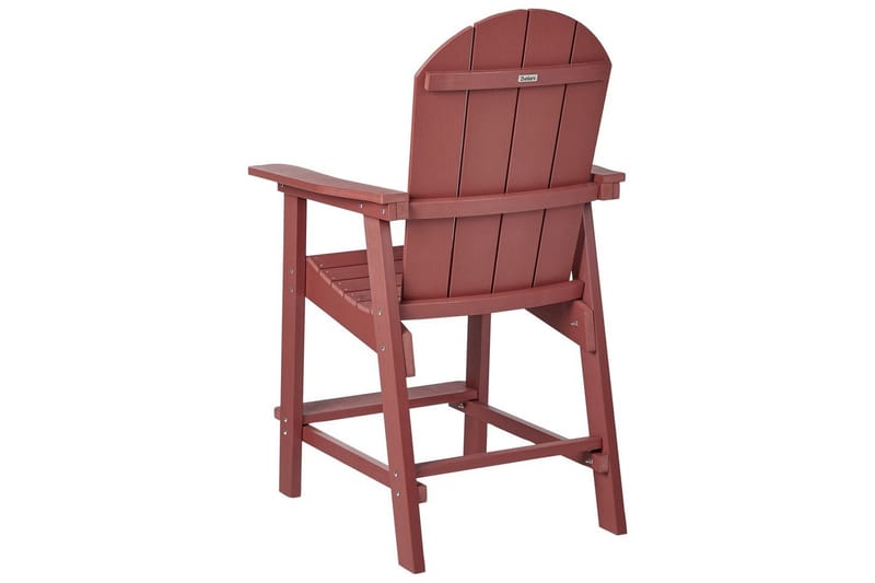 Hagestol Adirondack - Rød, 58x71x124 cm - Hagemøbler - Balkong - Balkongmøbler - Balkongstoler