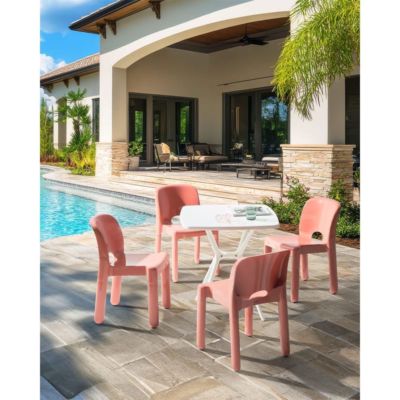 Hagestol Betim 4-pakning - Rød - Hagemøbler - Balkong - Balkongmøbler - Balkongstoler