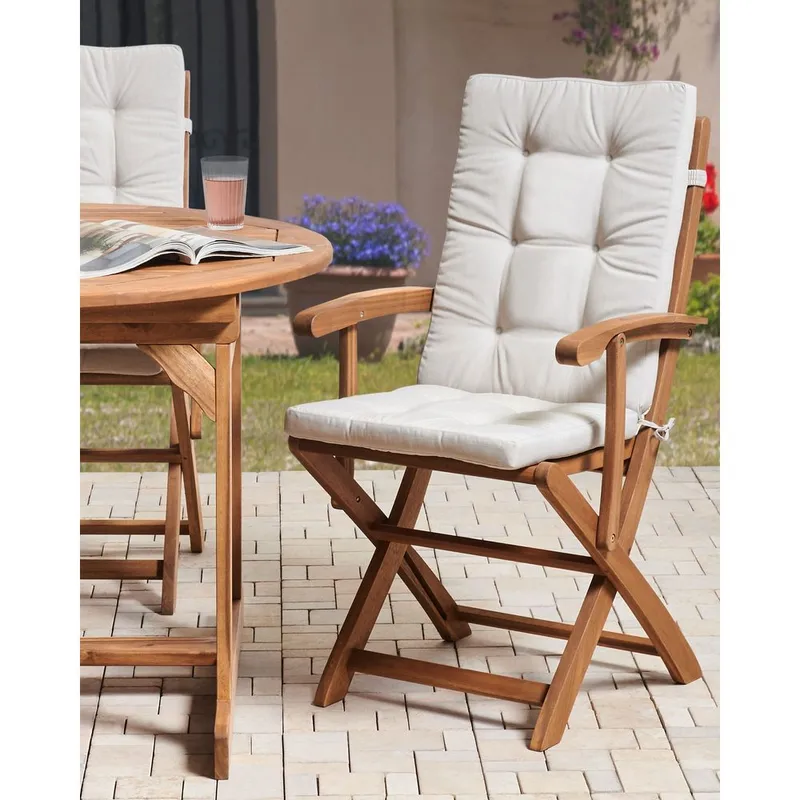 Hagestol Maui Premium 2-pakning - Lyst tre, beige - Hagemøbler - Balkong - Balkongmøbler - Balkongstoler