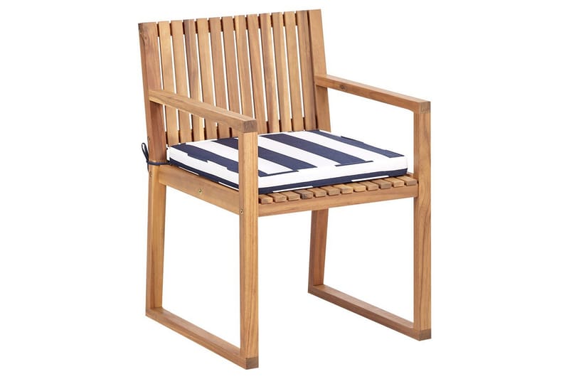 Hagestol Sassari II - Lyst tre, blå, hvit - Hagemøbler - Balkong - Balkongmøbler - Balkongstoler