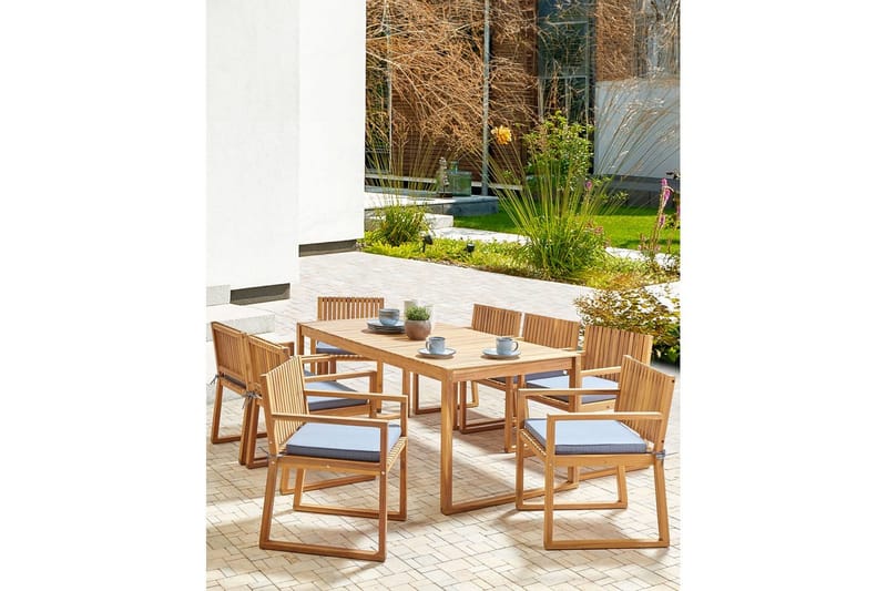 Hagestol Sassari II - Lyst tre, blå - Hagemøbler - Balkong - Balkongmøbler - Balkongstoler