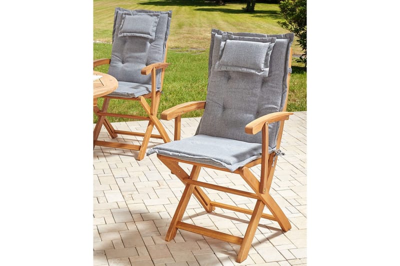 Hagestol sett med 2 Maui II - Lyst tre, grå - Hagemøbler - Balkong - Balkongmøbler - Balkongstoler