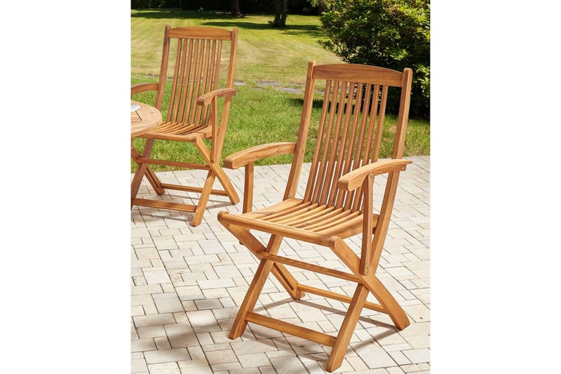 Hagestol sett med 2 Maui II - Lyst tre - Hagemøbler - Balkong - Balkongmøbler - Balkongstoler