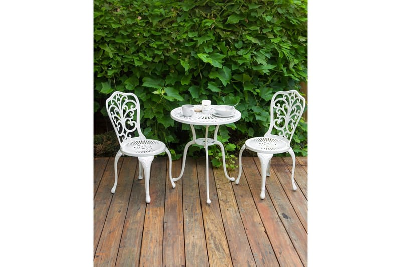 Hagestol sett med 2 Triora - Hvit - Hagemøbler - Balkong - Balkongmøbler - Balkongstoler