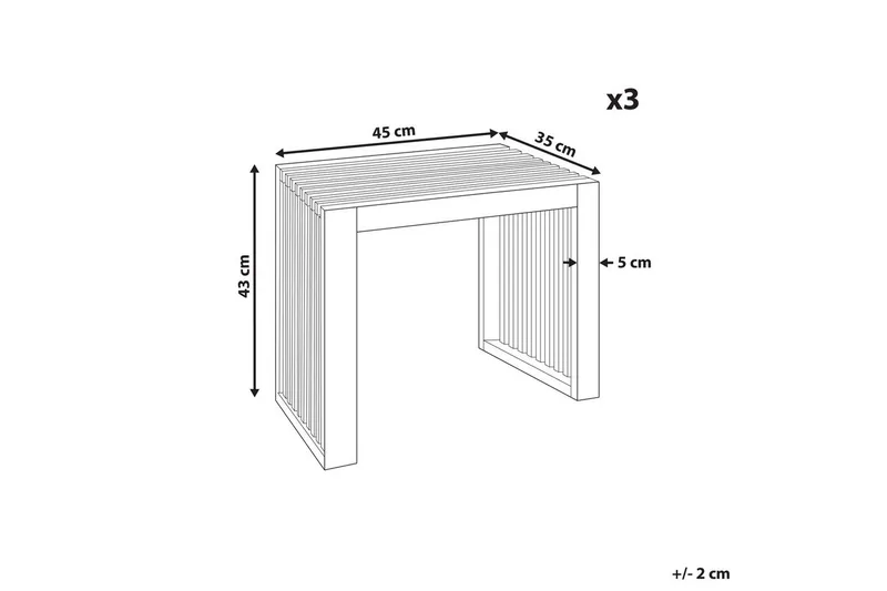 Hagestol sett med 3 Bellano - Hagemøbler - Balkong - Balkongmøbler - Balkongstoler