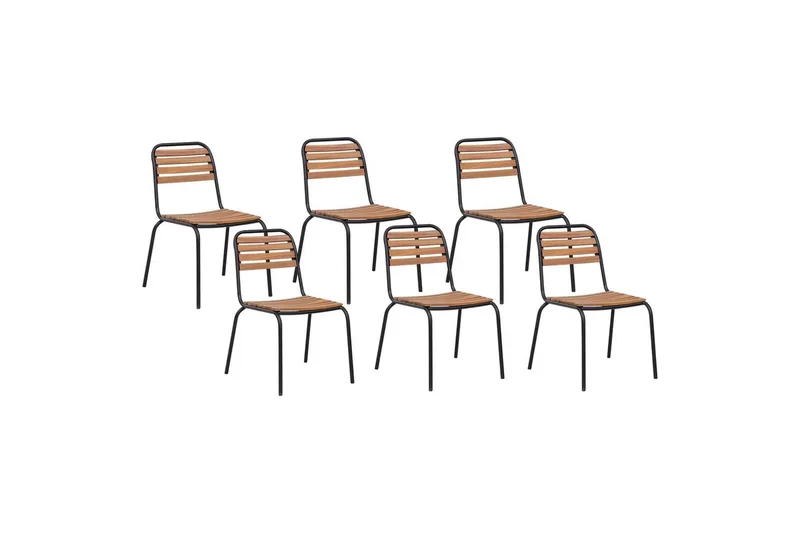 Hagestol sett med 6 Vallese, undefined