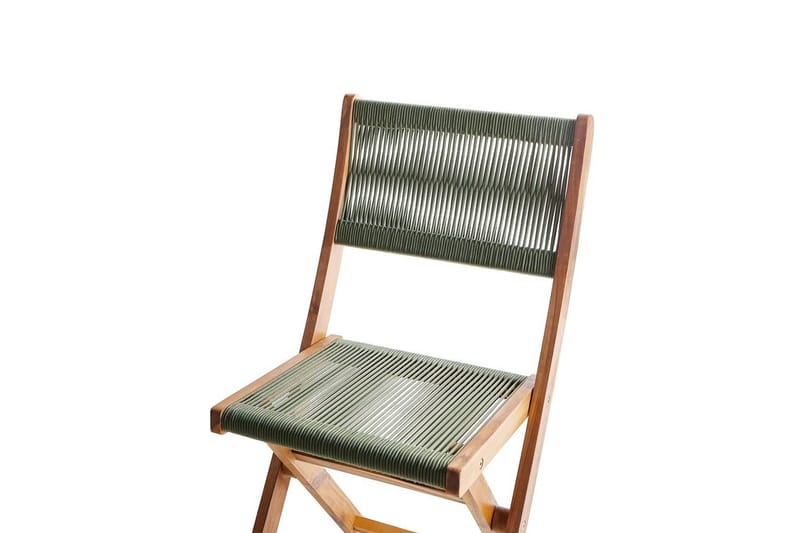 Hagestol Prossedi sett av 2 Grønn/lyst tre - Grønn/lyst tre - Hagemøbler - Balkong - Balkongmøbler - Balkongstoler